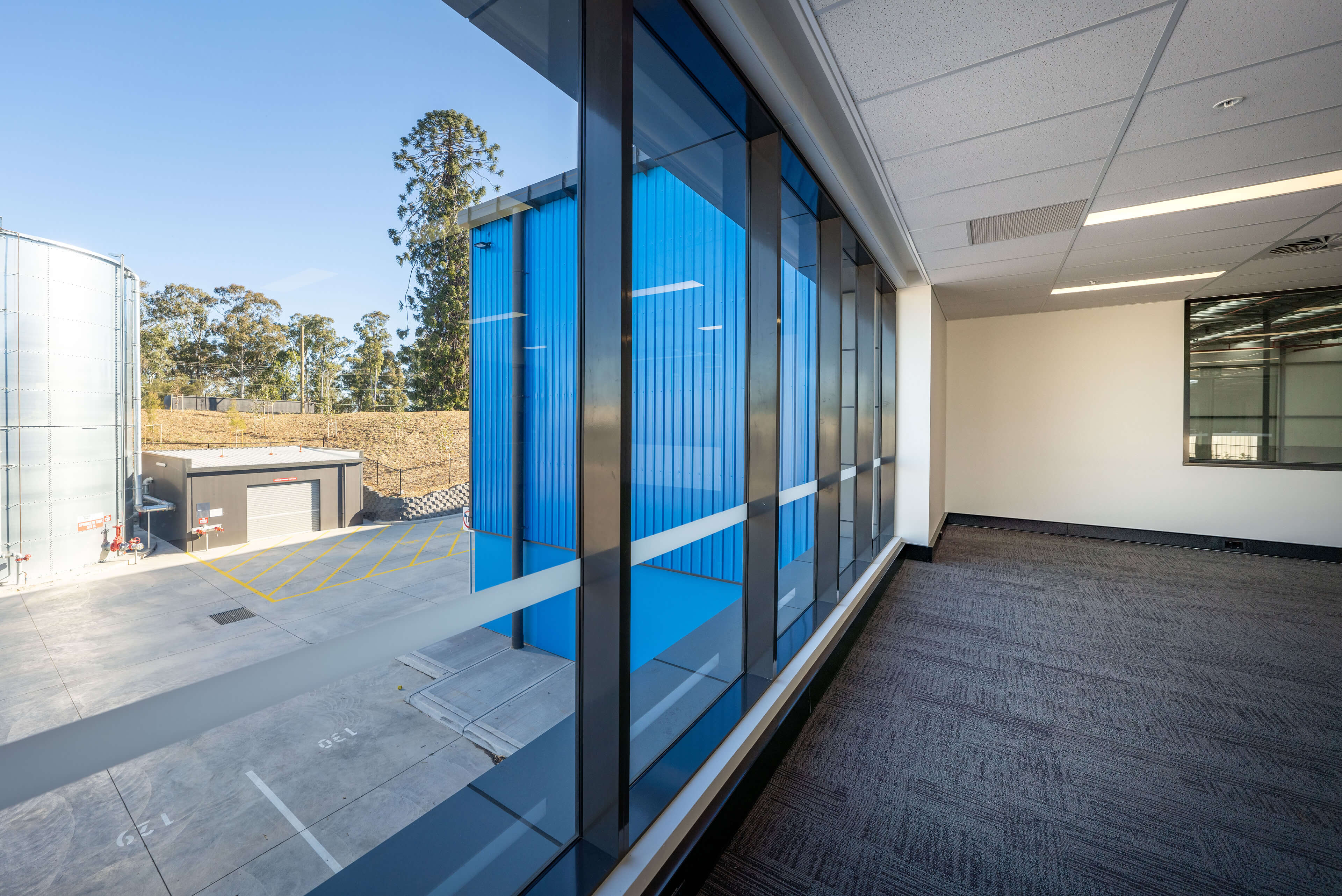 12 view to outside from commercial space at building 2 wetherill park taylor construction industrial