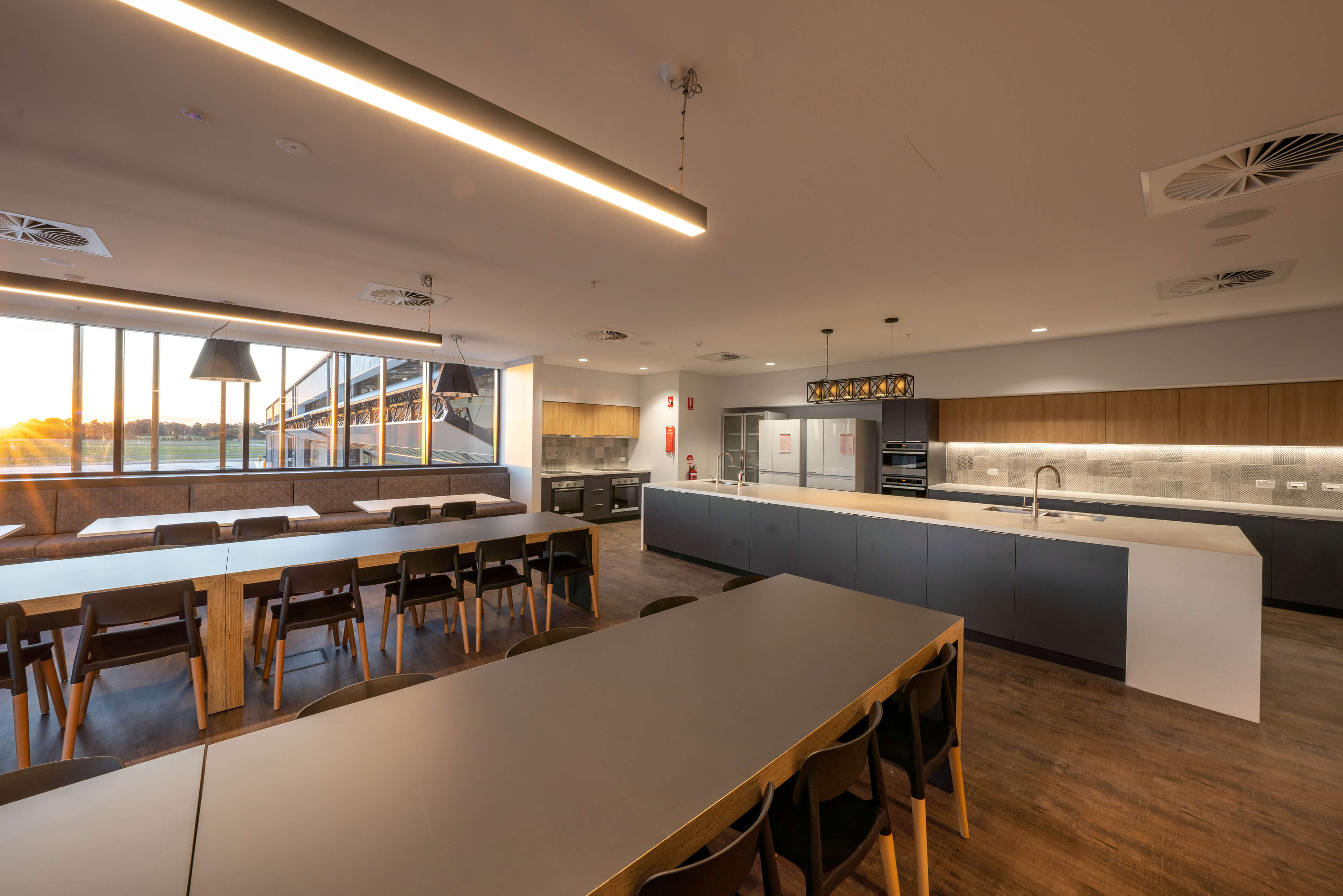 21 interior view of staff and pilot kitchen facilities at polair facility bankstown taylor construction refurbishment and live environments