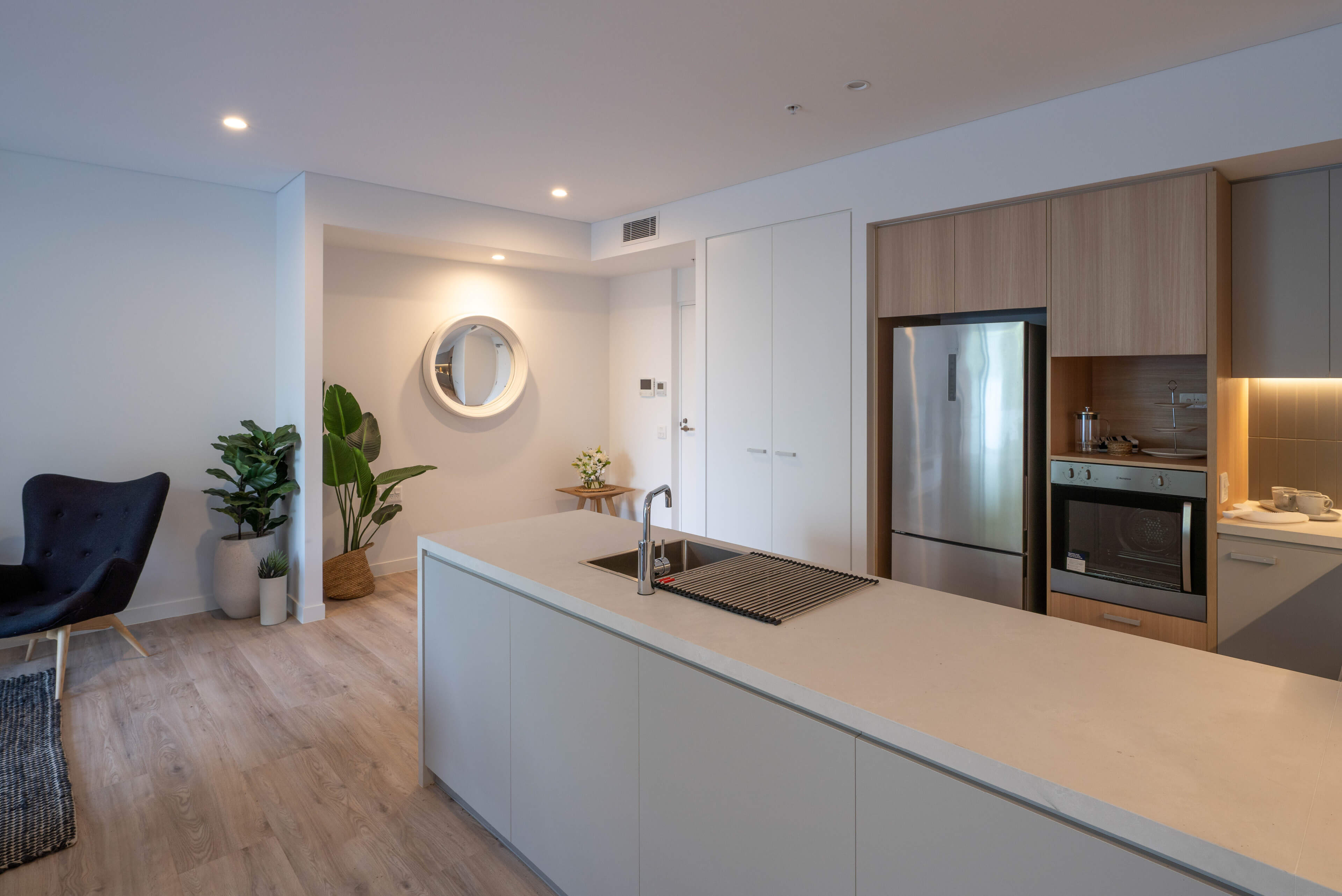 22 interior kitchen independent living unit at uniting mayflower westmead taylor construction aged care