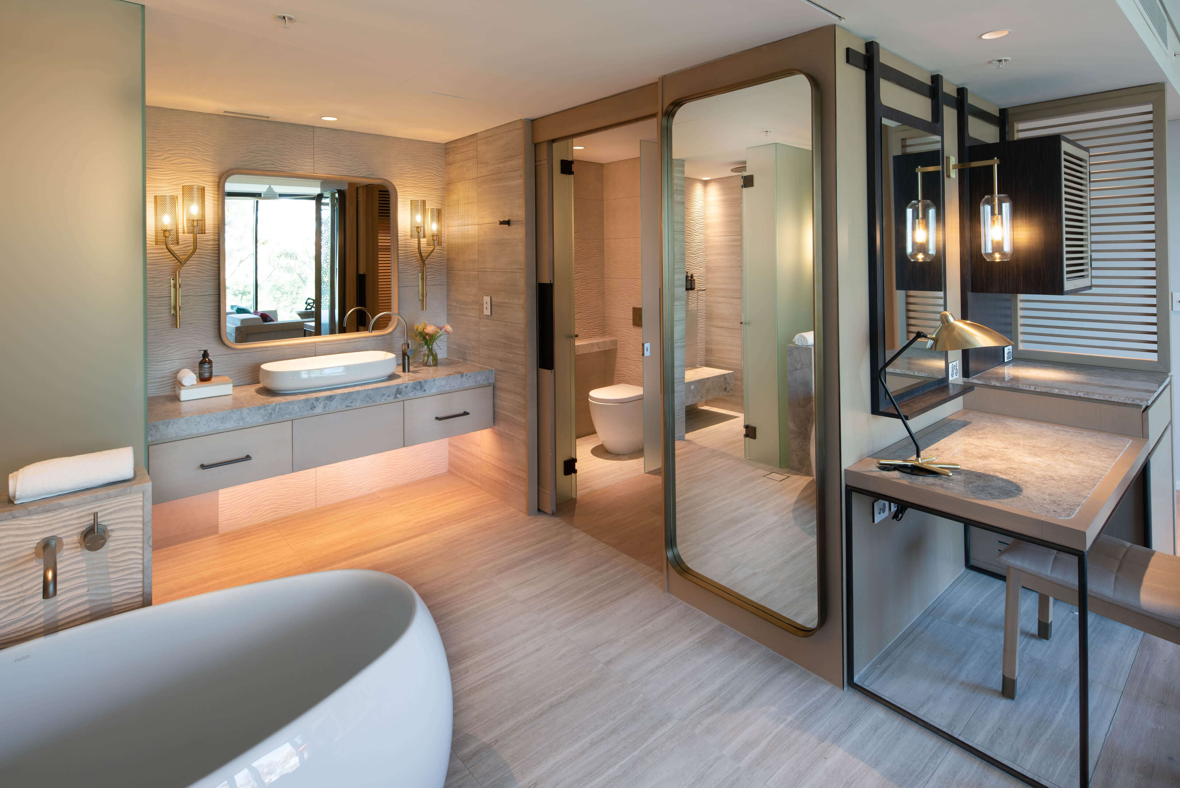 25 accommodation interior of bathroom amenities at taronga wildlife retreat sydney taylor construction hospitality