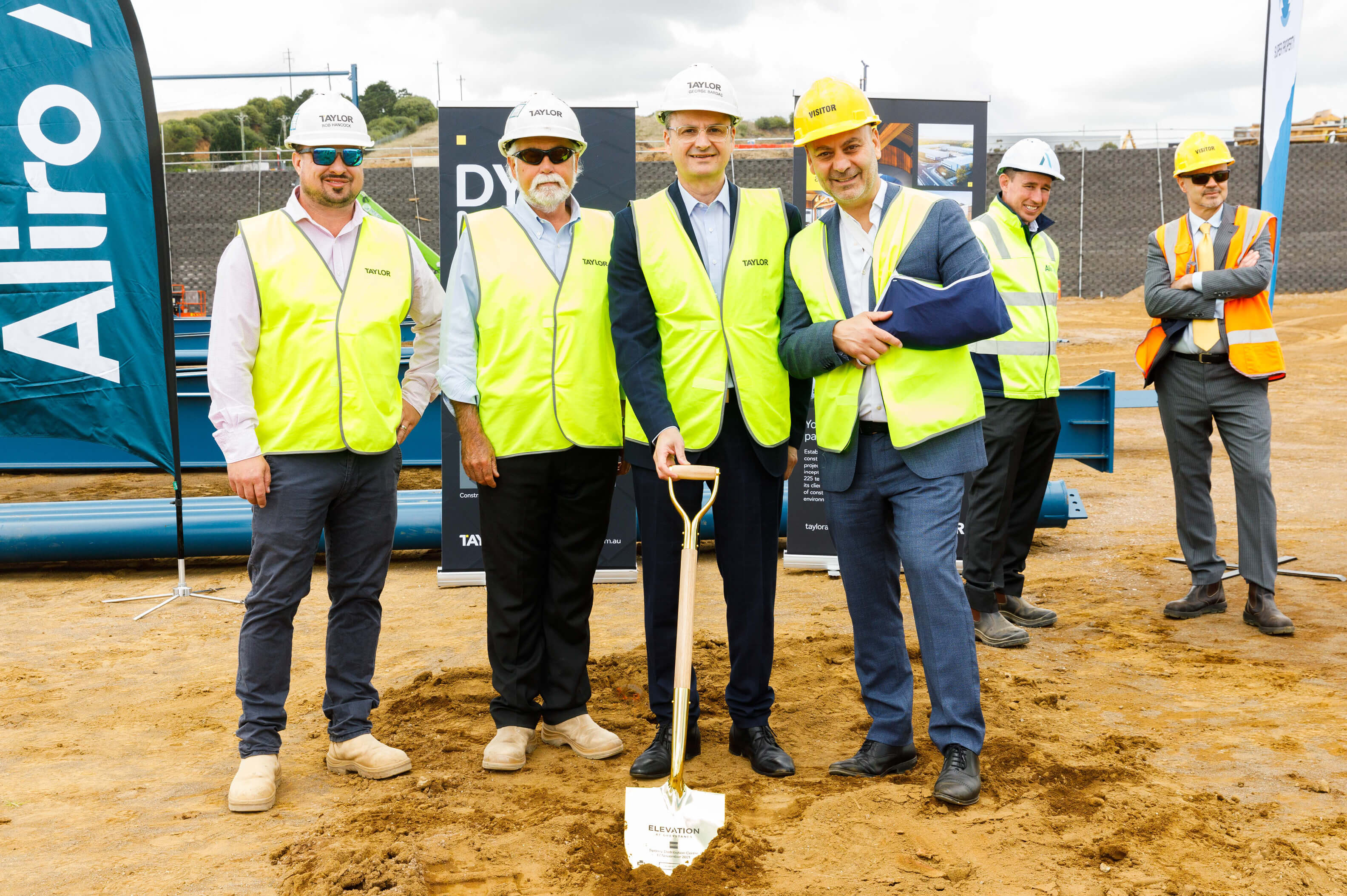 01 group image wtih taylor shovels taylor news article taylor celebrates the official sod turning for elevation at greystanes