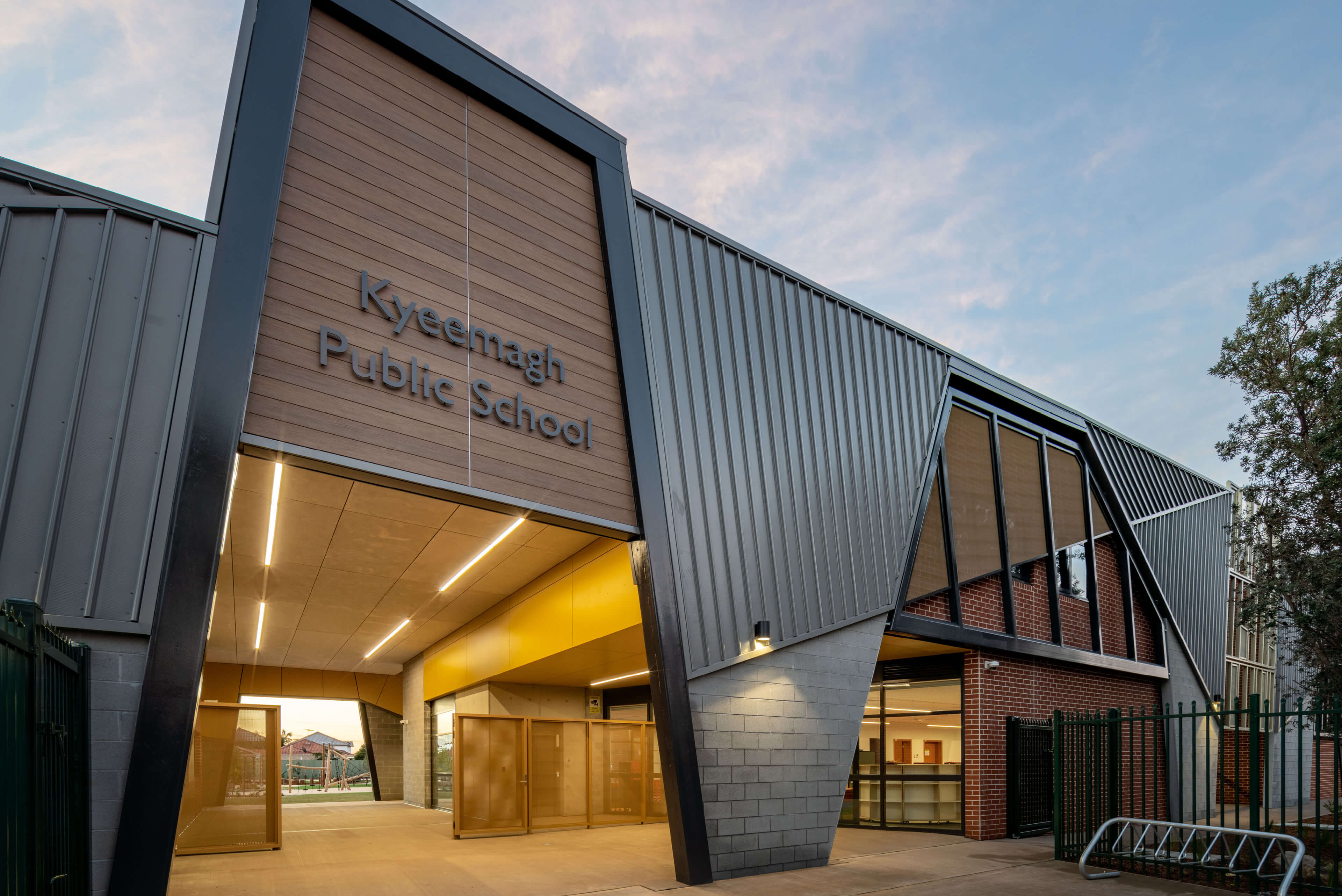 1 front entrance cathedral style at kyeemagh public school taylor construction education