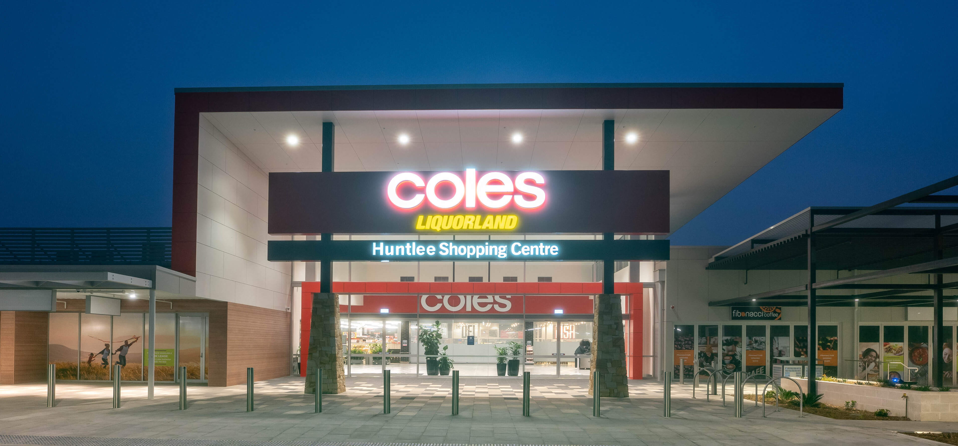 12 night entrance at coles huntlee taylor construction retail
