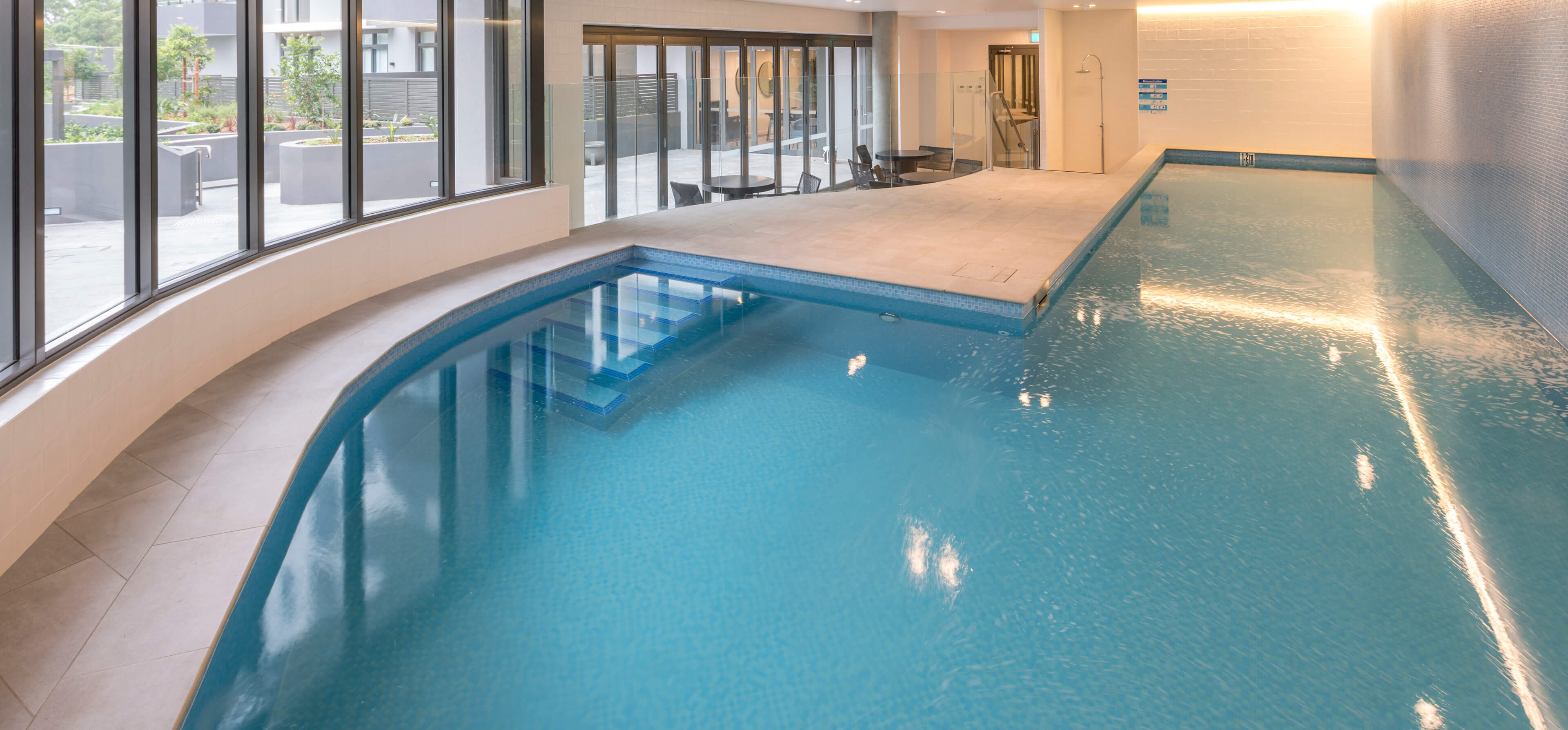 15 indoor heated swimming pool at haven apartments baulkham hills taylor construction residential