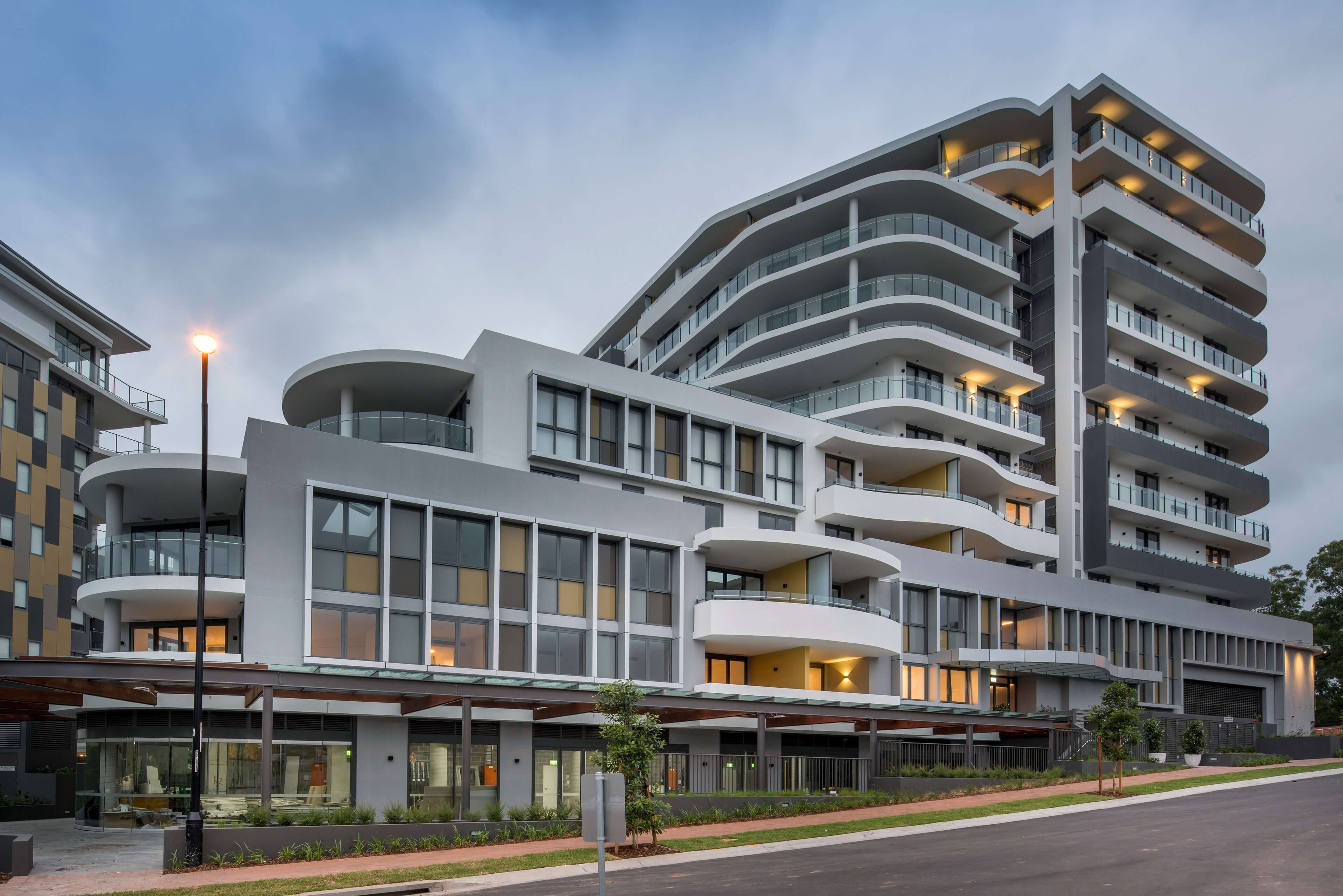 2 80 residences over 16 levels at haven apartments baulkham hills taylor construction residential