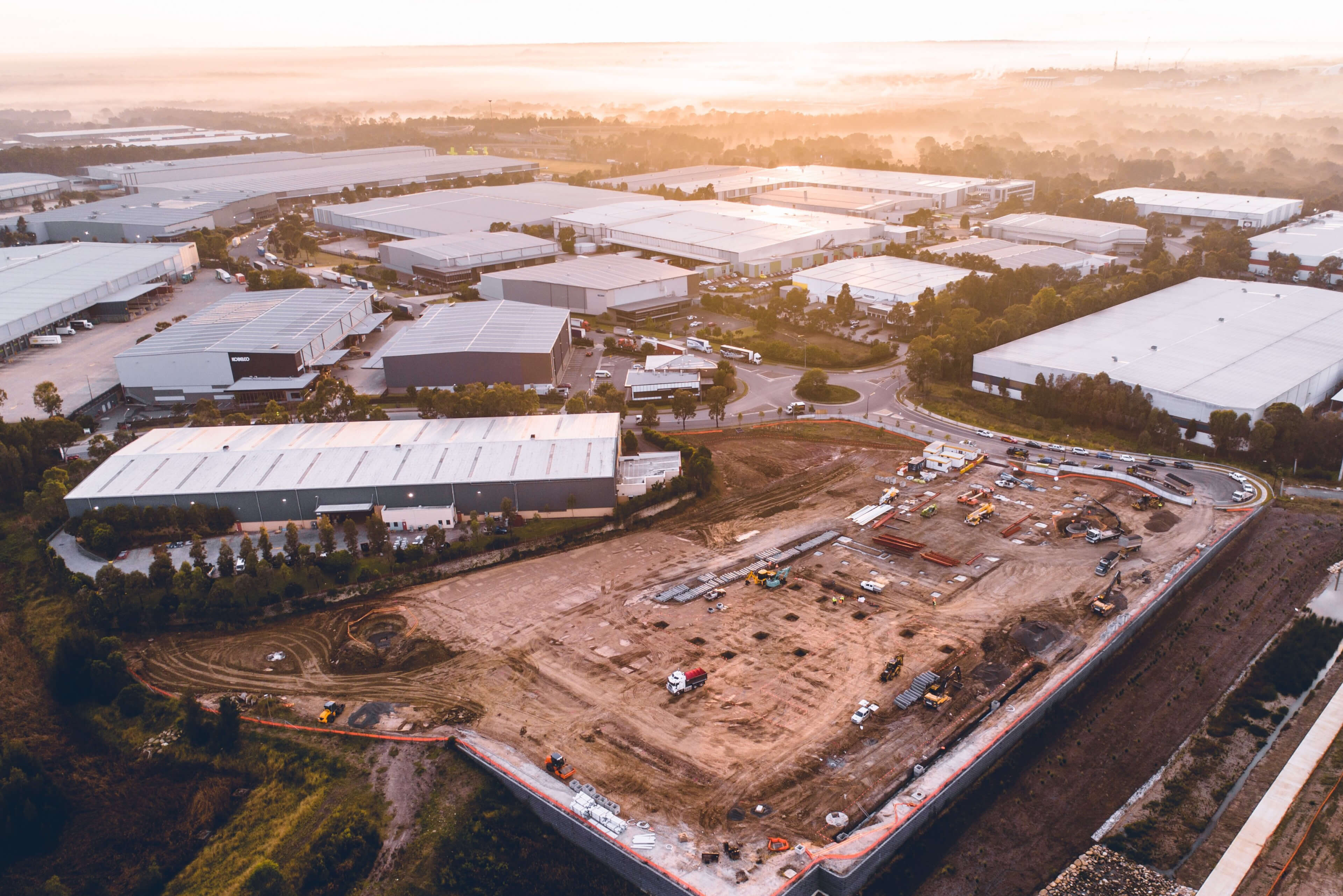 3 aerial view fife industrial facility eastern creek taylor construction industrial
