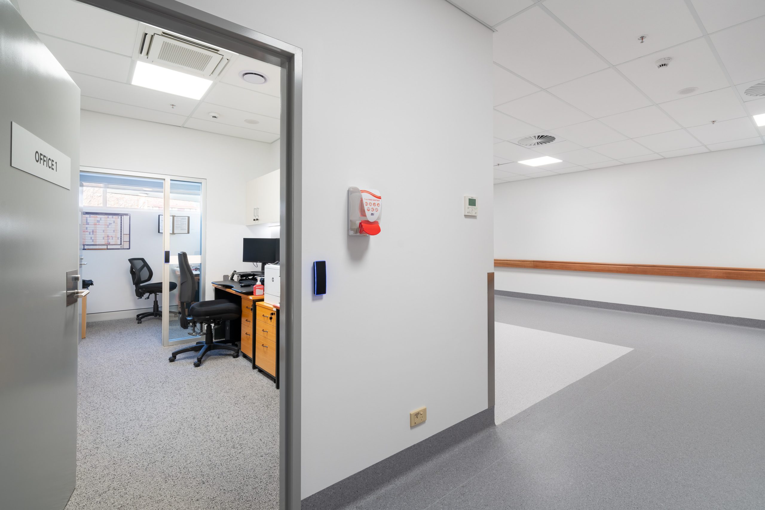 3 office entrance bathurst hospital mri imaging department extension taylor construction health