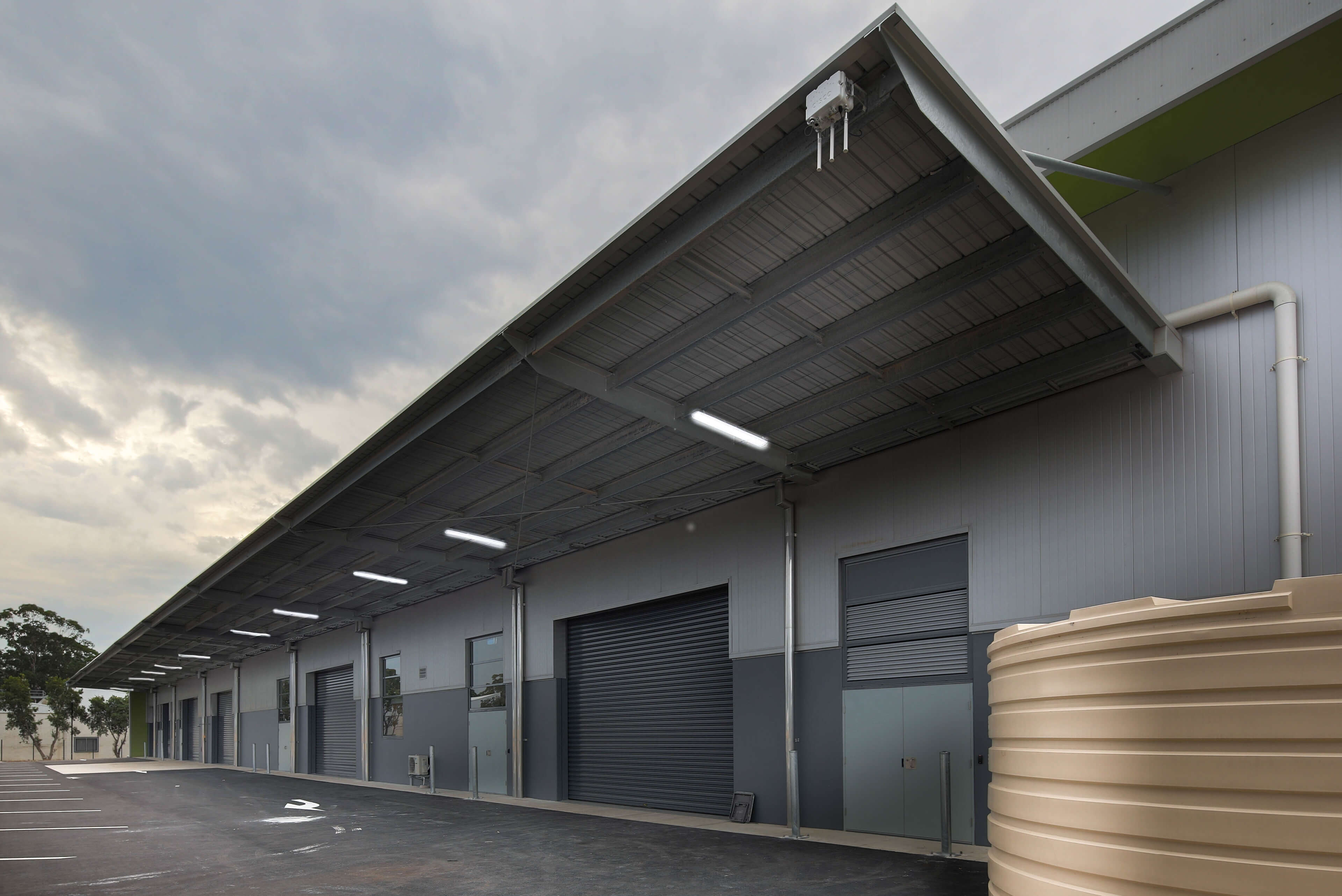 6 exterior garage rydalemere operations centre taylor construction commercial