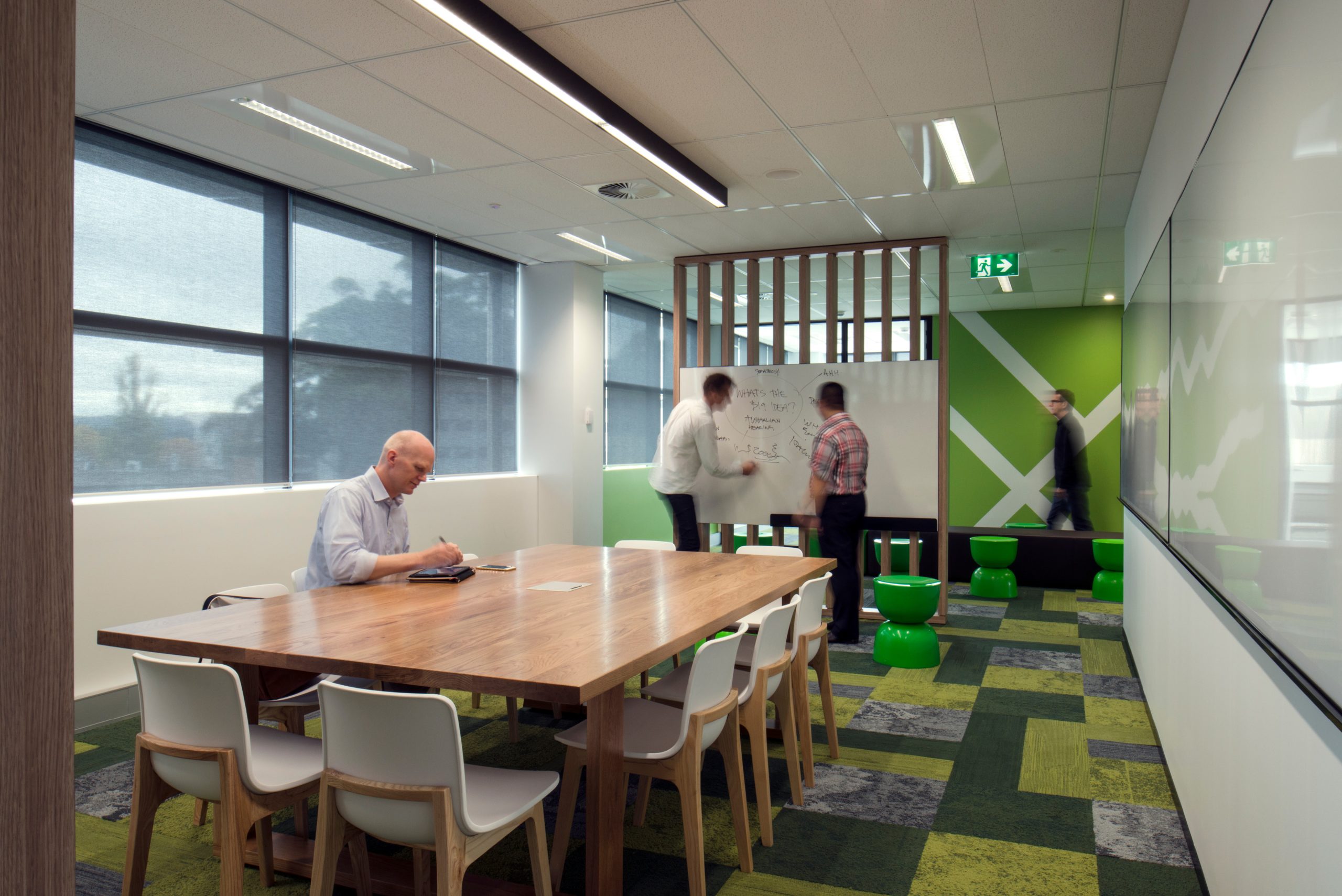 3 collaborative work room australian hearing hub taylor construction education fitout