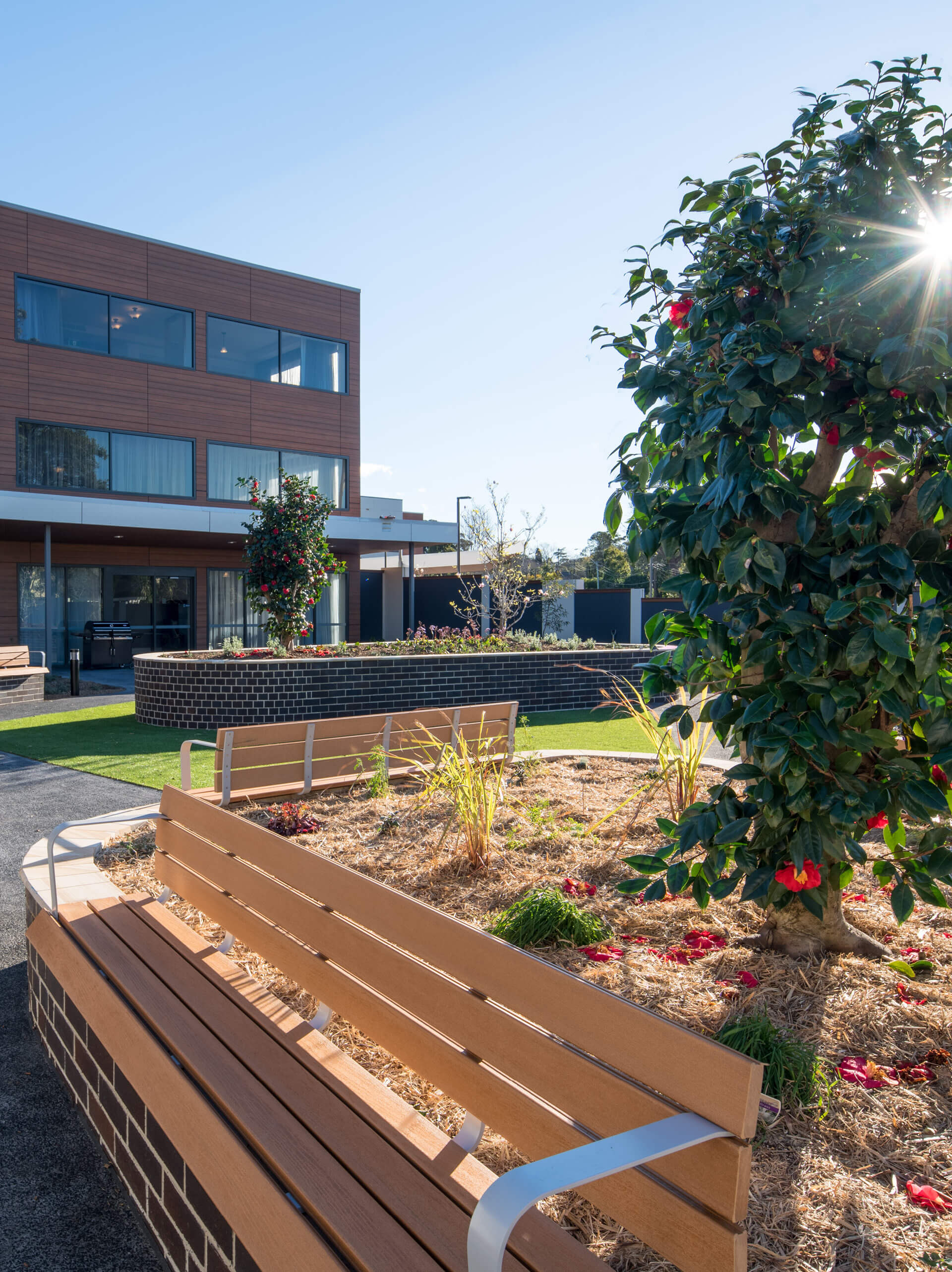 6 landscaped courtyard bupa st ives taylor construction health and aged care