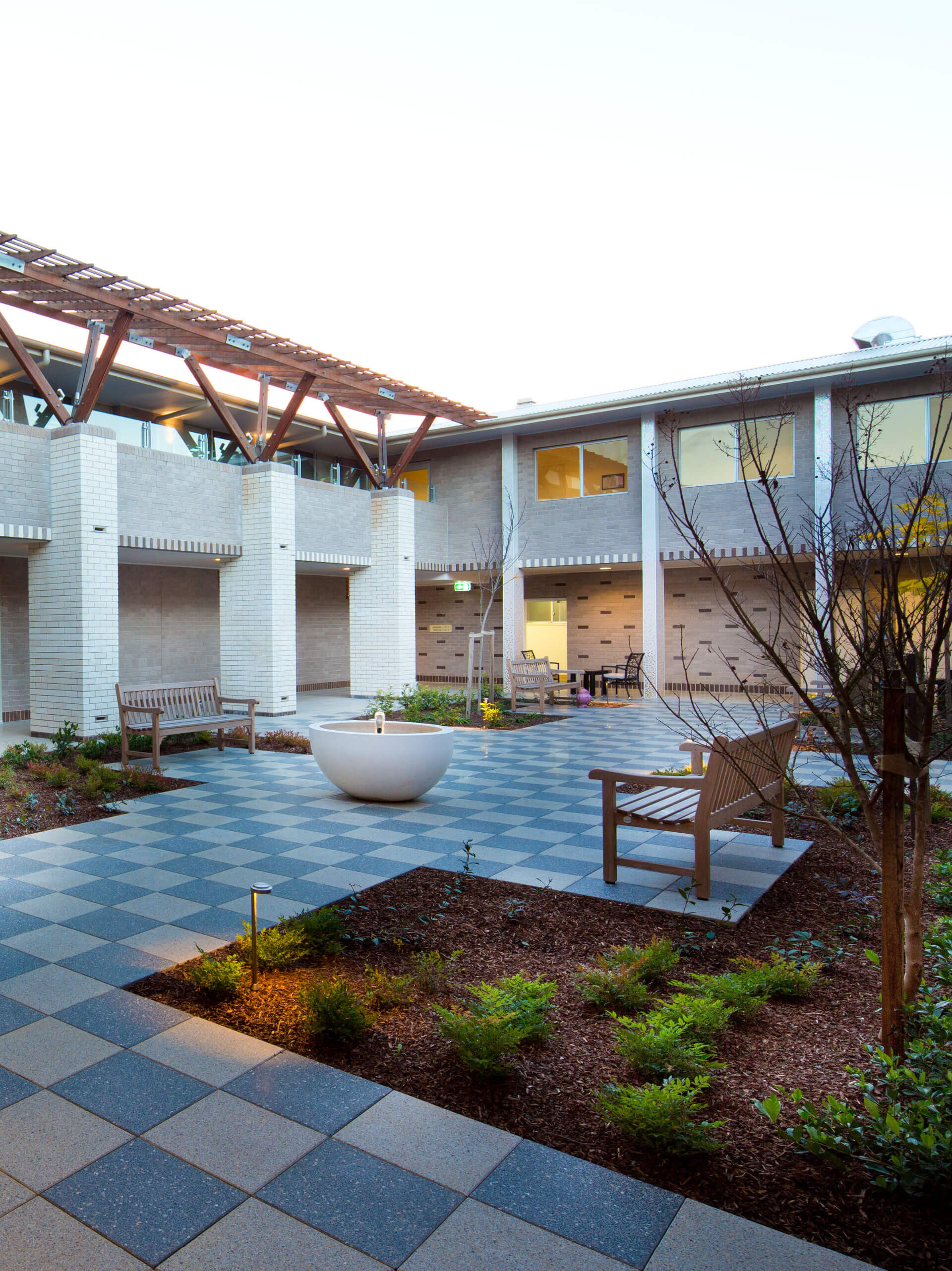 7 dusk courtyard bupa bankstown taylor construction health and aged care