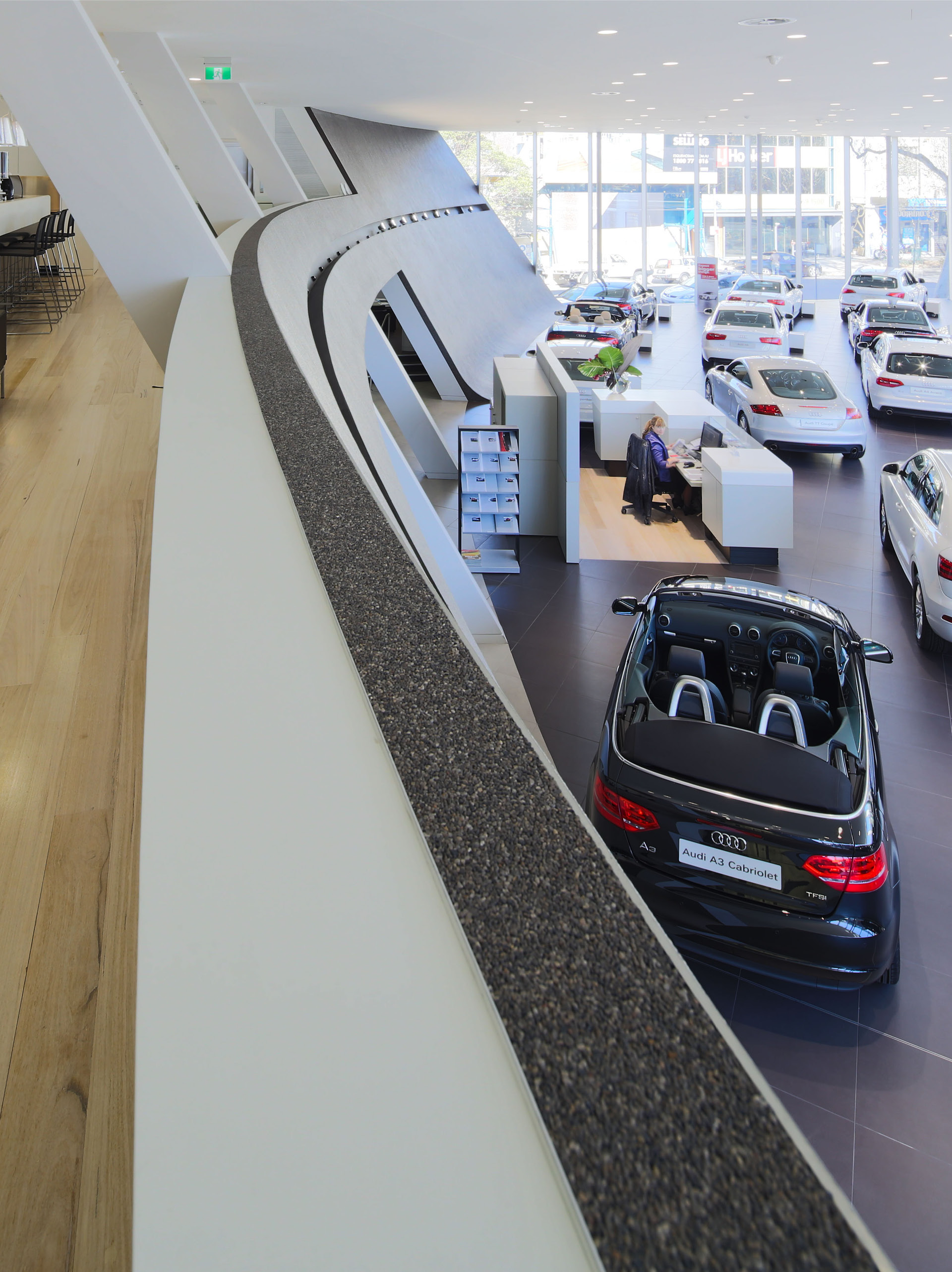 8 mezzanine level audi mosman taylor construction motor showrooms