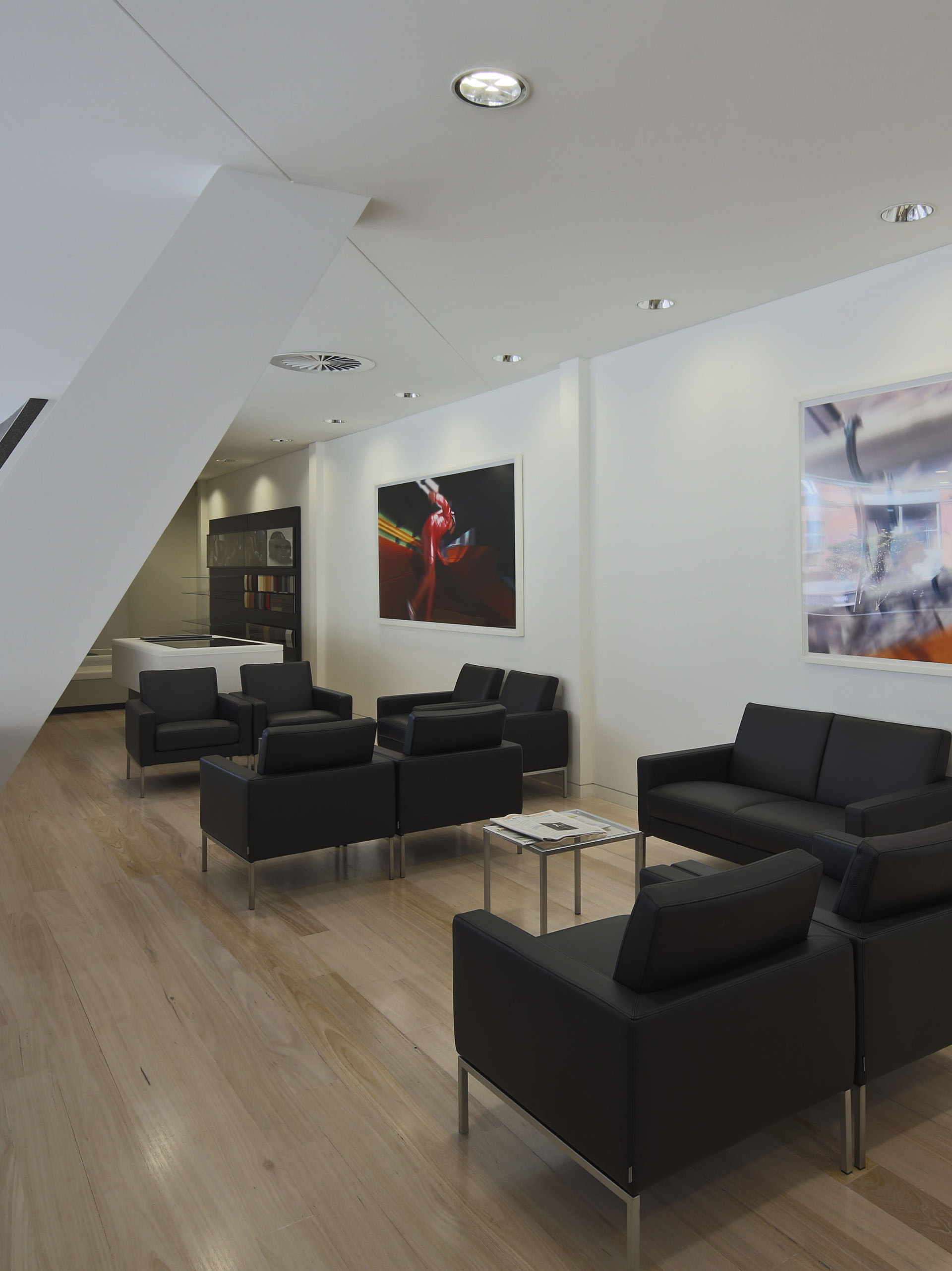 9 mezzanine lounge area audi mosman taylor construction motor showrooms