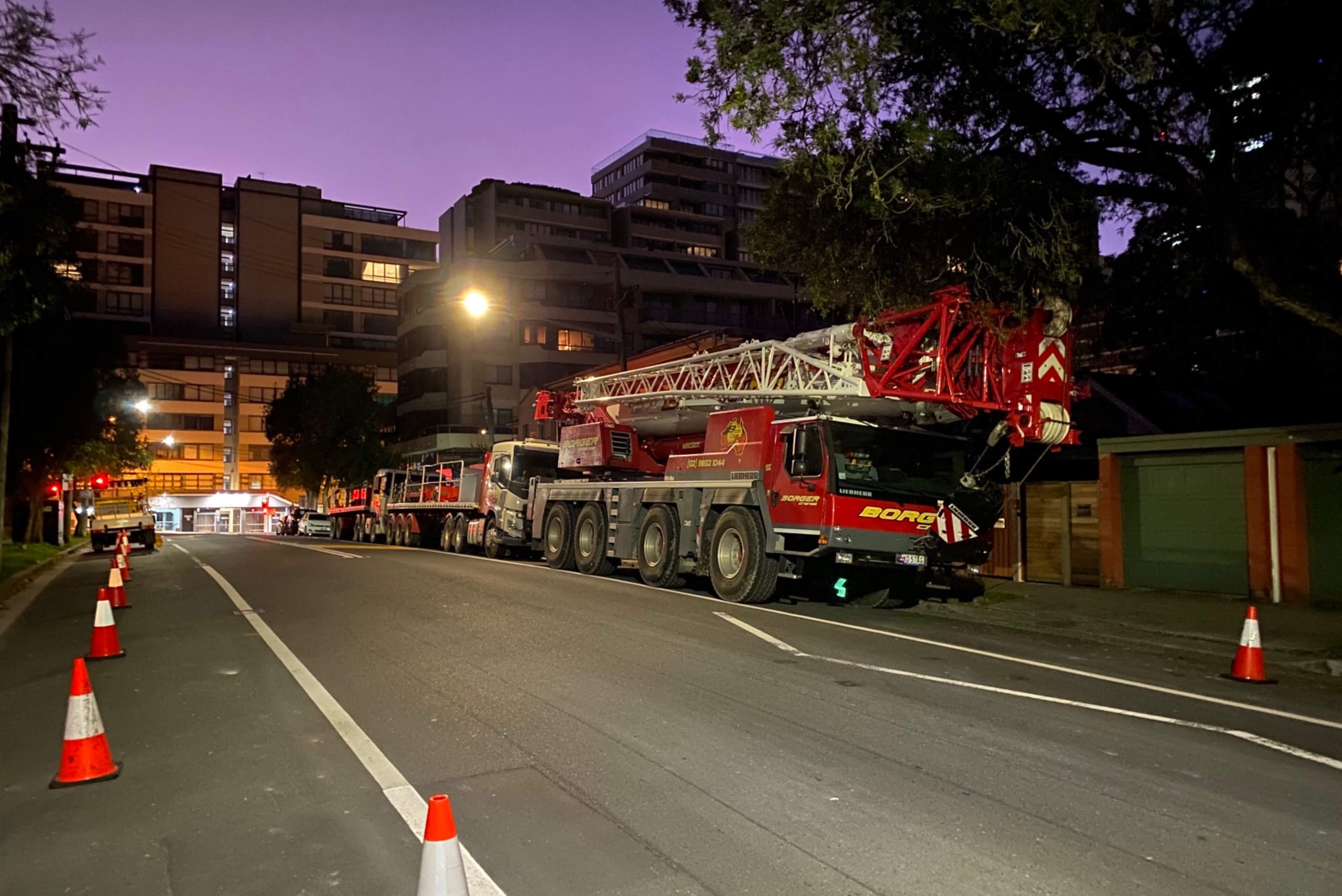 001 trucks arriving at north sydney public school to install candy crane taylor