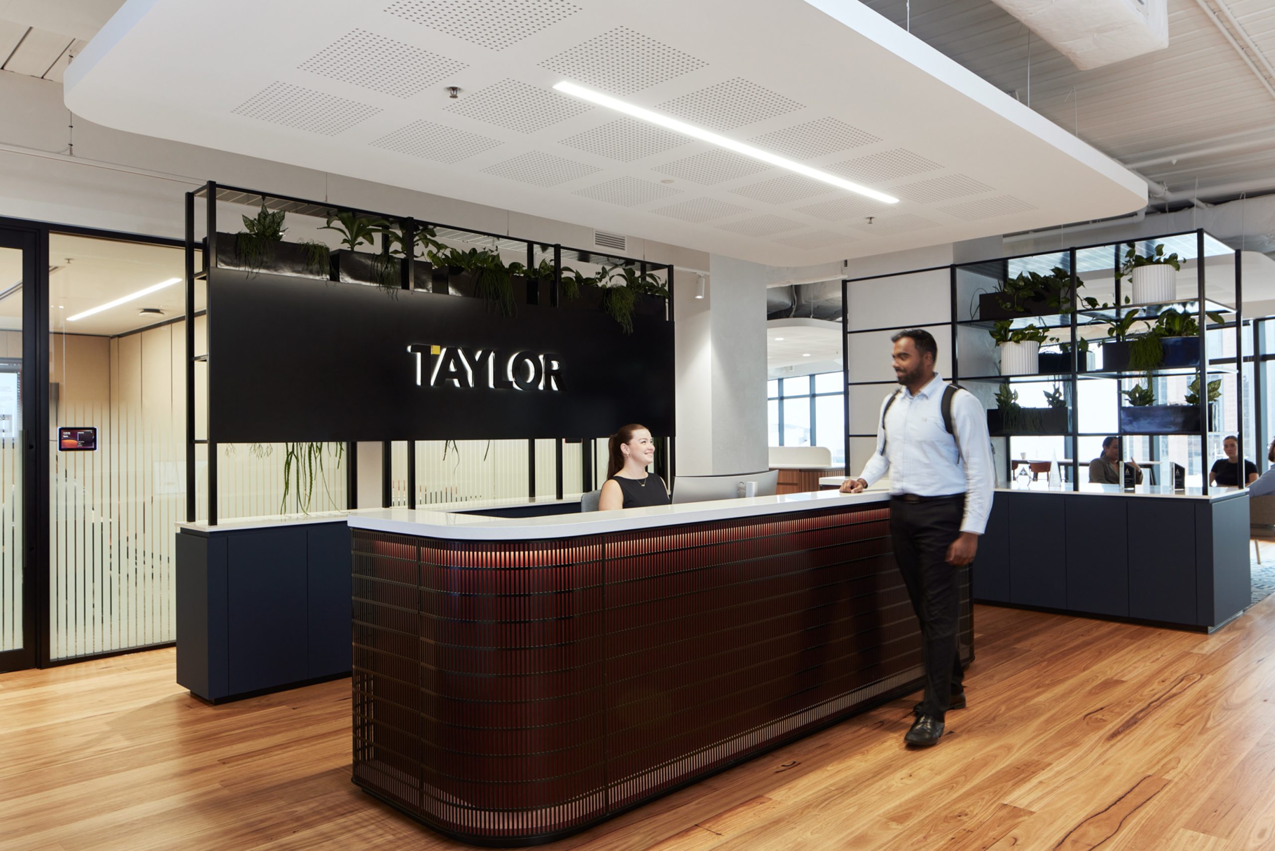 reception friendly visitor interaction taylor construction about page
