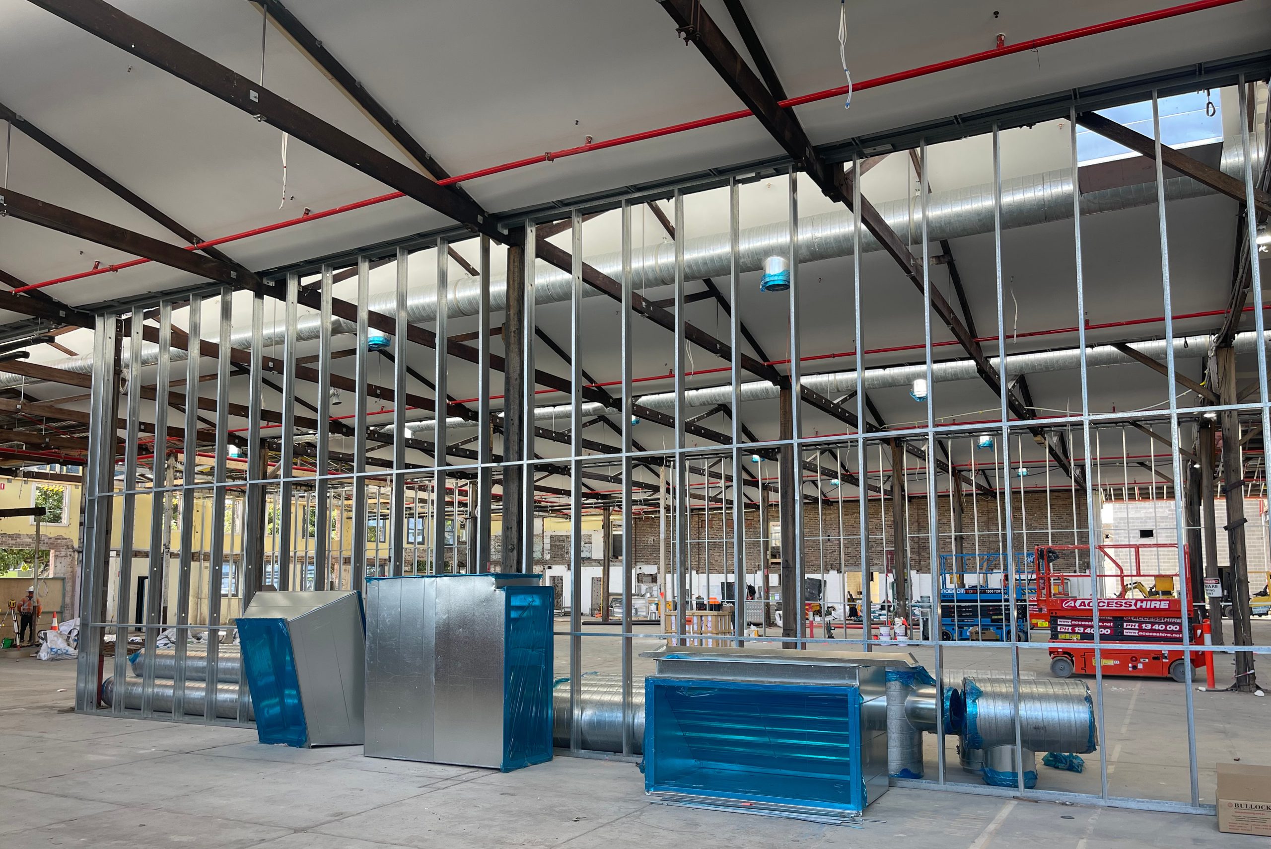 4 tenant steel entry frames rosebery engine yards project update taylor construction refurbishment and live environments
