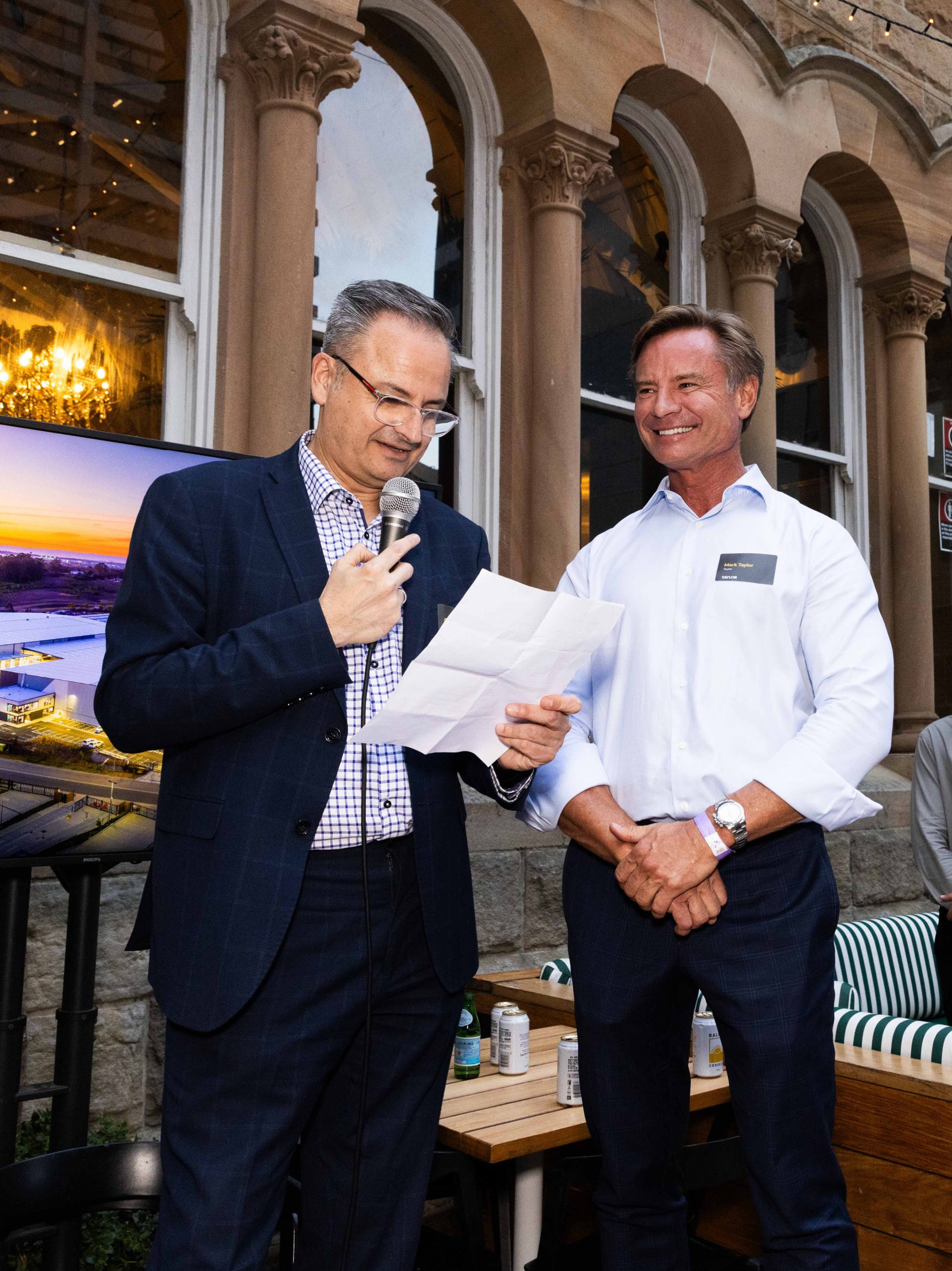 3 mark taylor and george bardas speaking delivery partner celebration taylor construction connection culture