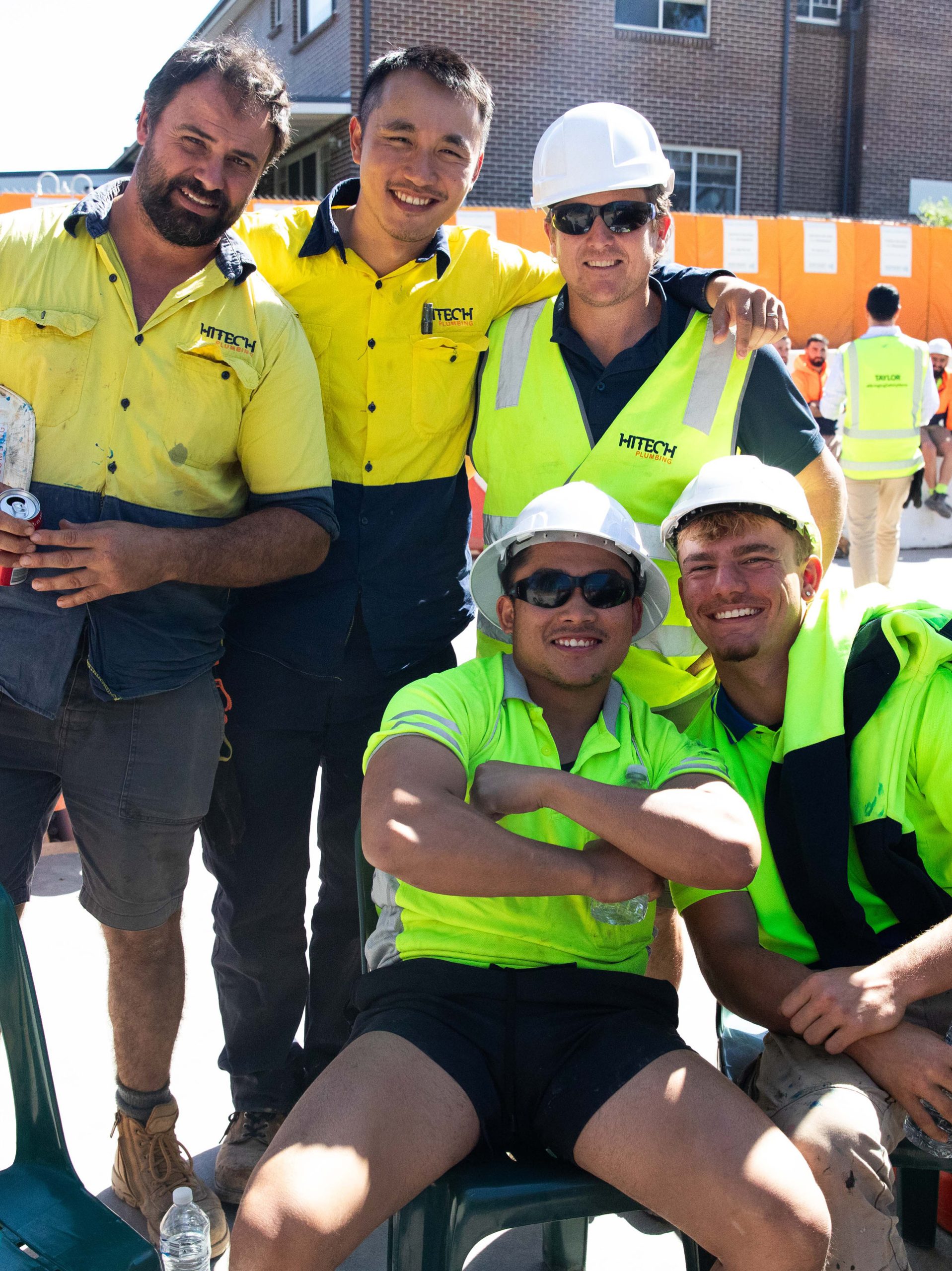 3 subcontractors happy pif hard hat day 2024 taylor construction fundraising community