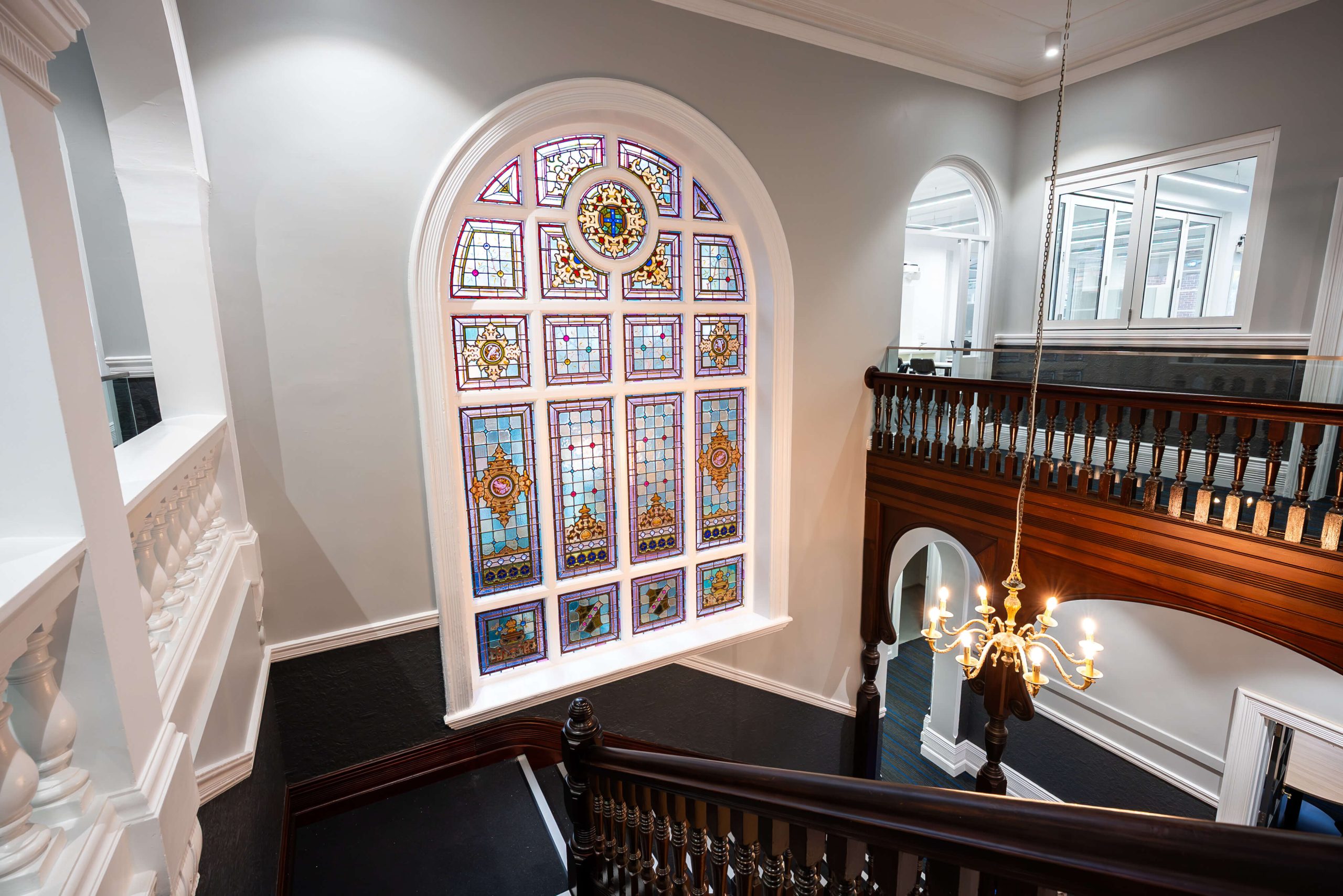 4 feature window kgs ewan house refurbishment taylor construction education