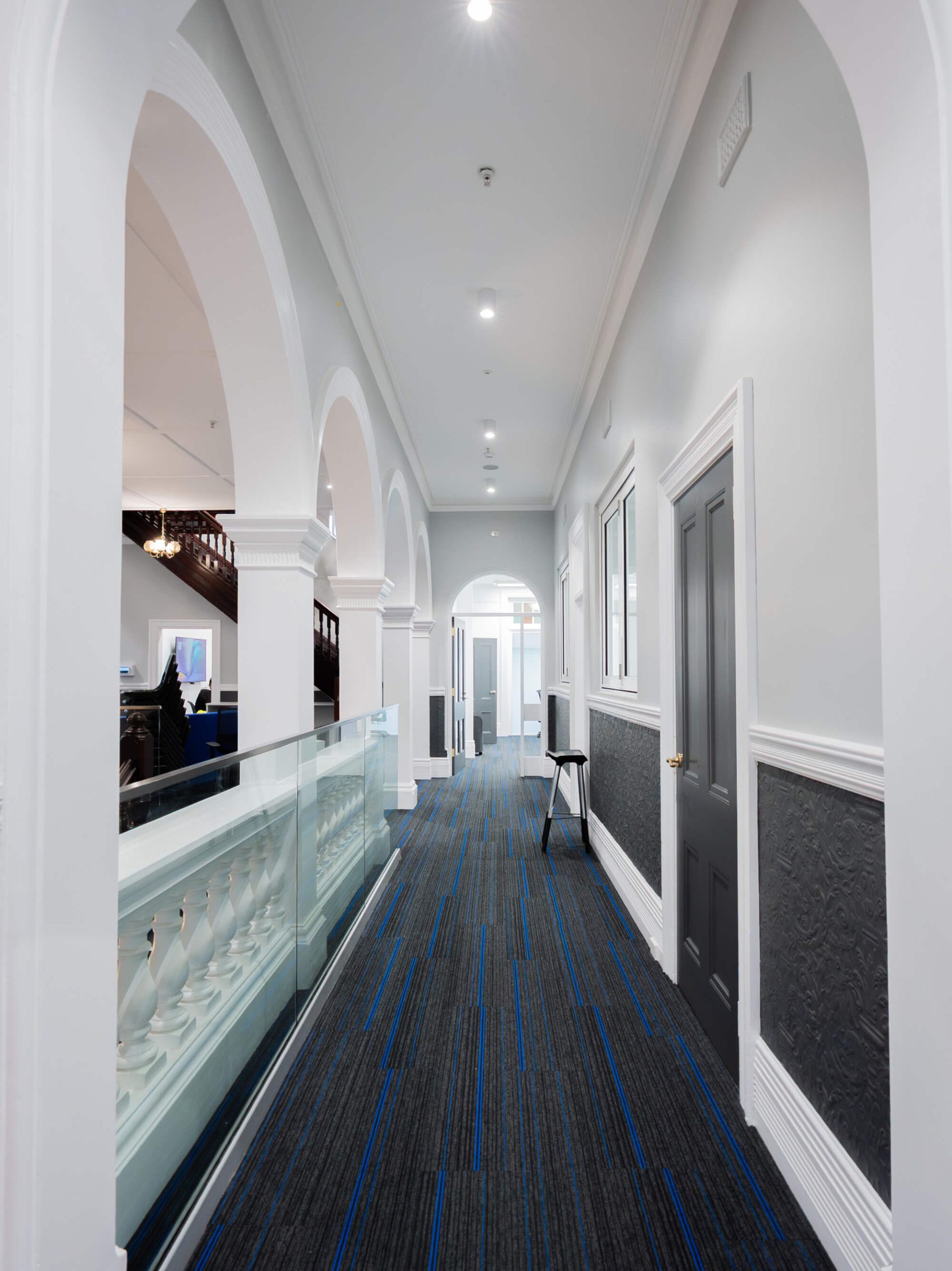 6 hallway kgs ewan house refurbishment taylor construction education