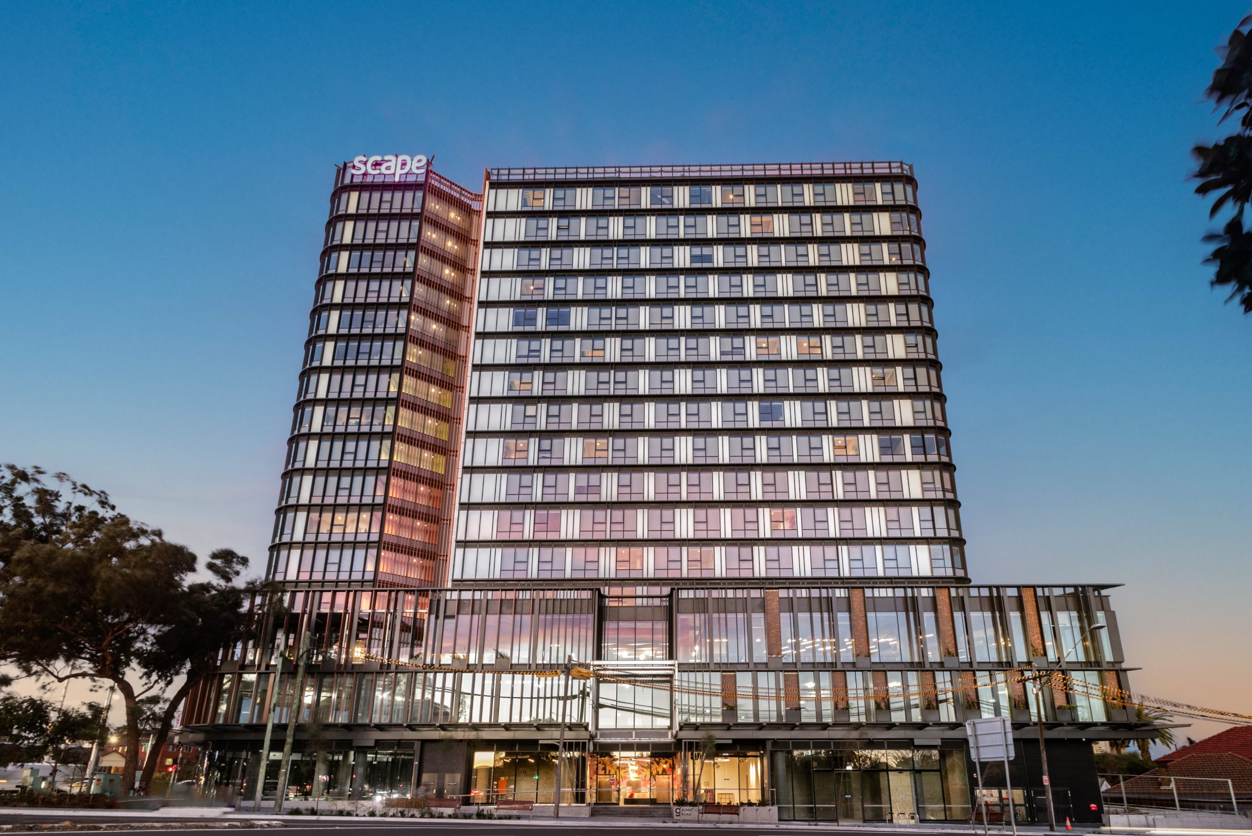 8 building side profile sunset scape kingsford taylor construction student accommodation