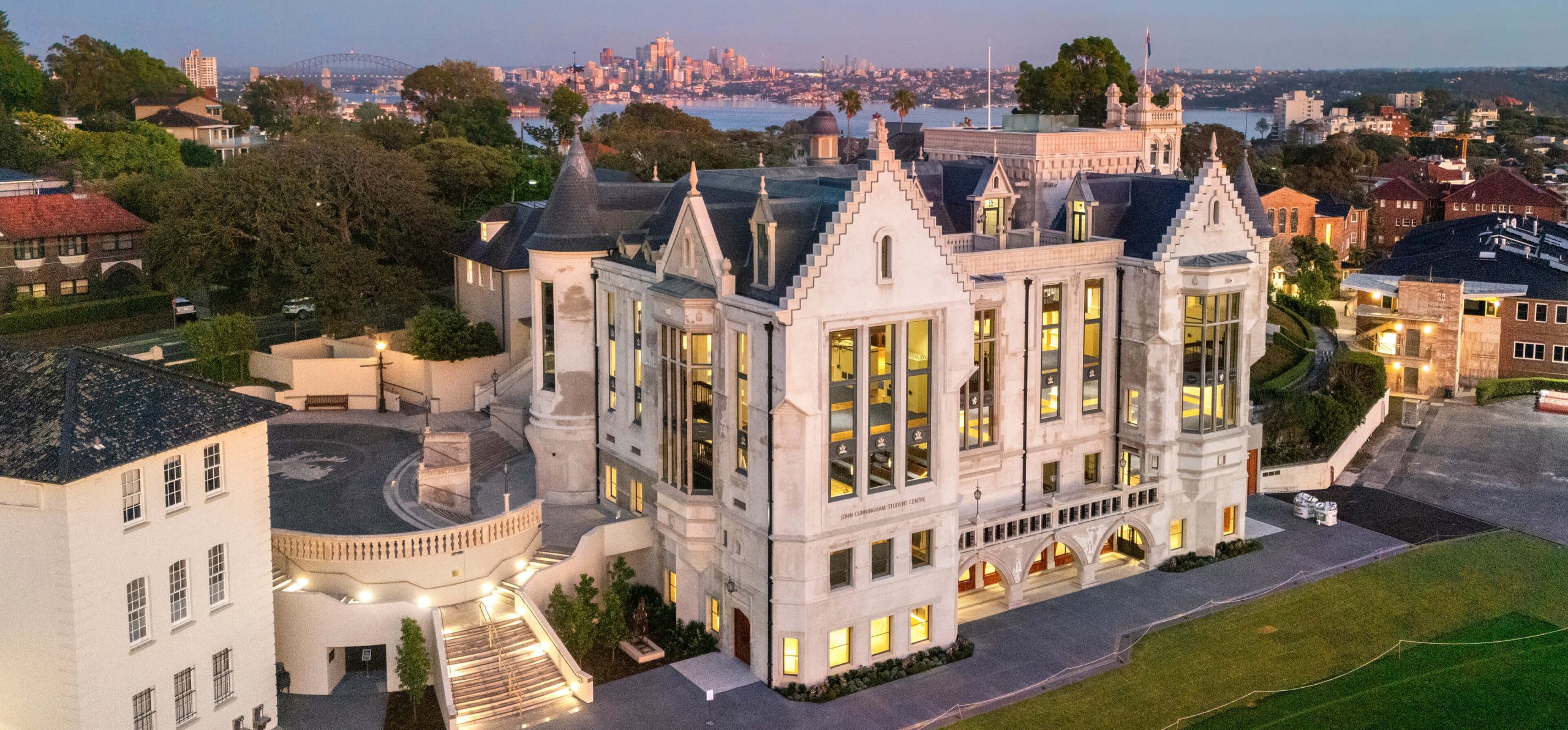 2 aerial scots college john cunningham student centre taylor construction education