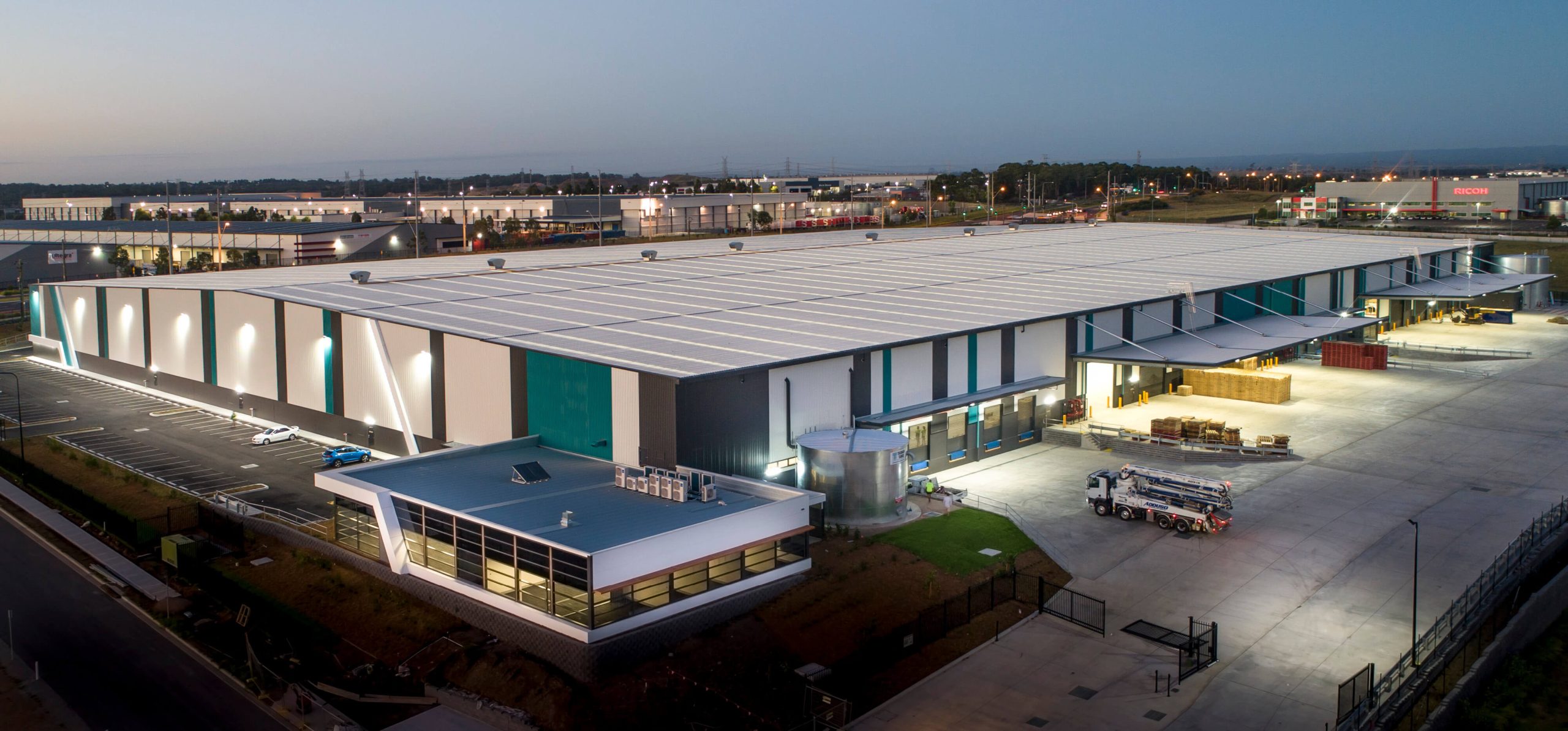 2 facility drone overview lot 21 eastern creek taylor construction industrial